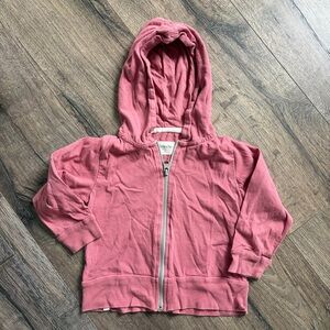 Kids Pink Zip-Up Hoodie Sweatshirt - Unbranded